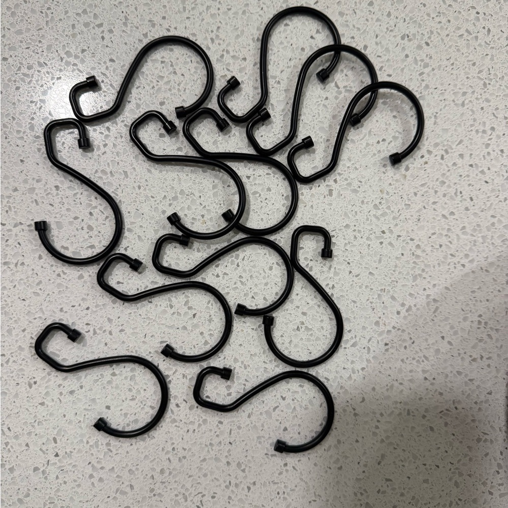 Black S-Shaped Hooks